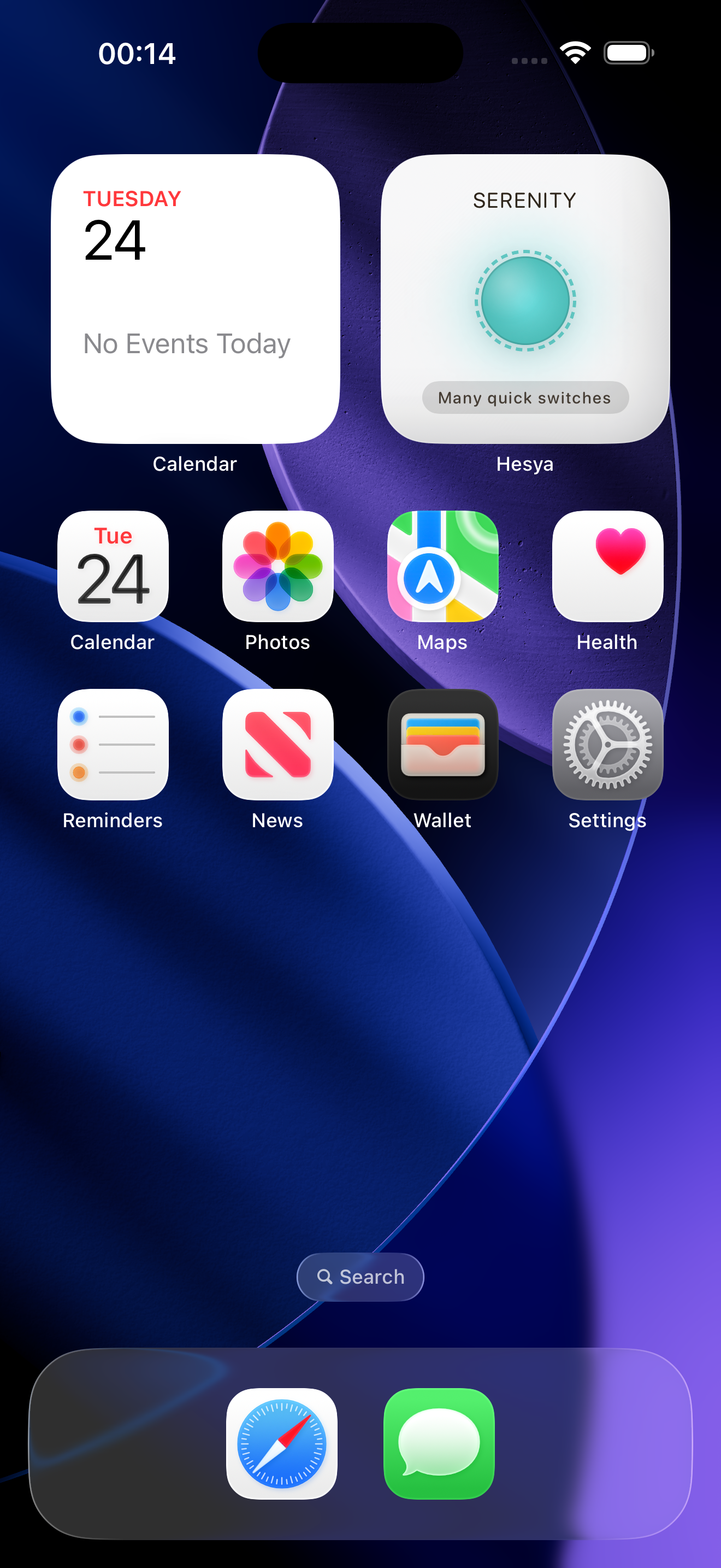 Hesya Widget on Home Screen
